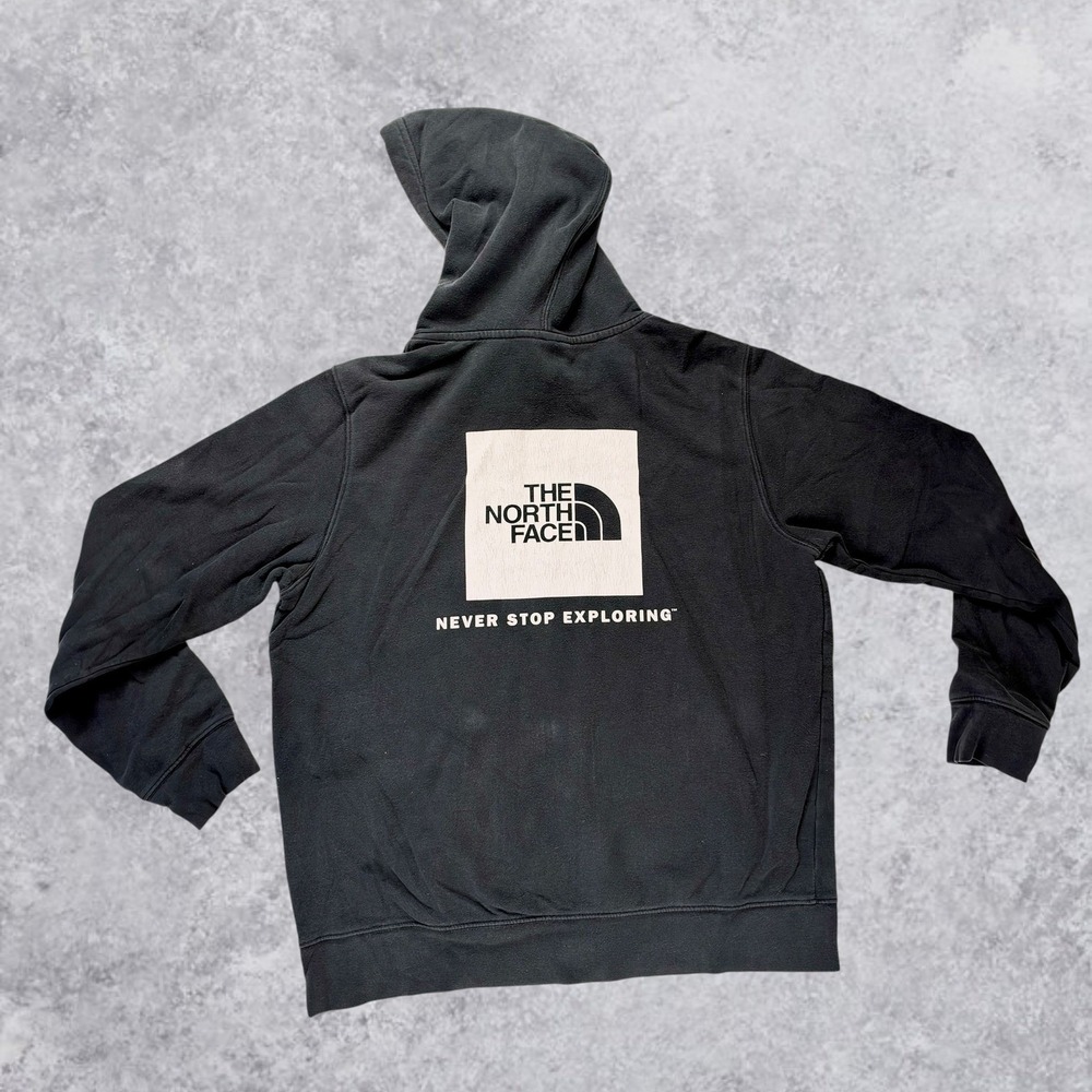 The North Face Mens Black Box Logo Hoodie Never Stop Exploring Large